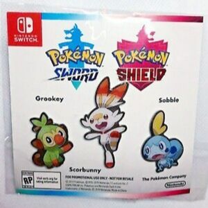 Nintendo Switch Pokemon Sword & Shield Pin Set